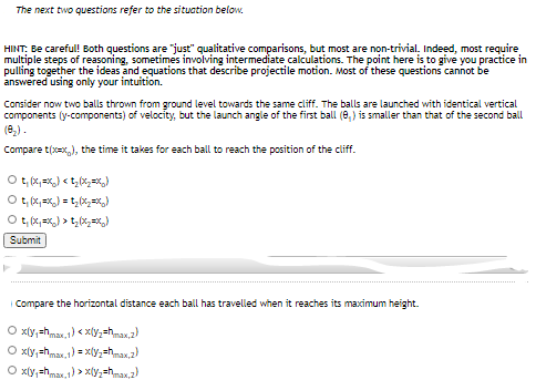 Solved The next two questions refer to the situation below. | Chegg.com