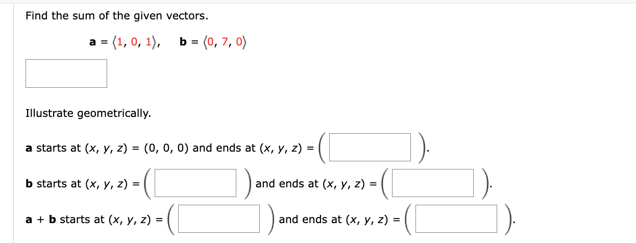 Solved Find The Sum Of The Given Vectors. | Chegg.com