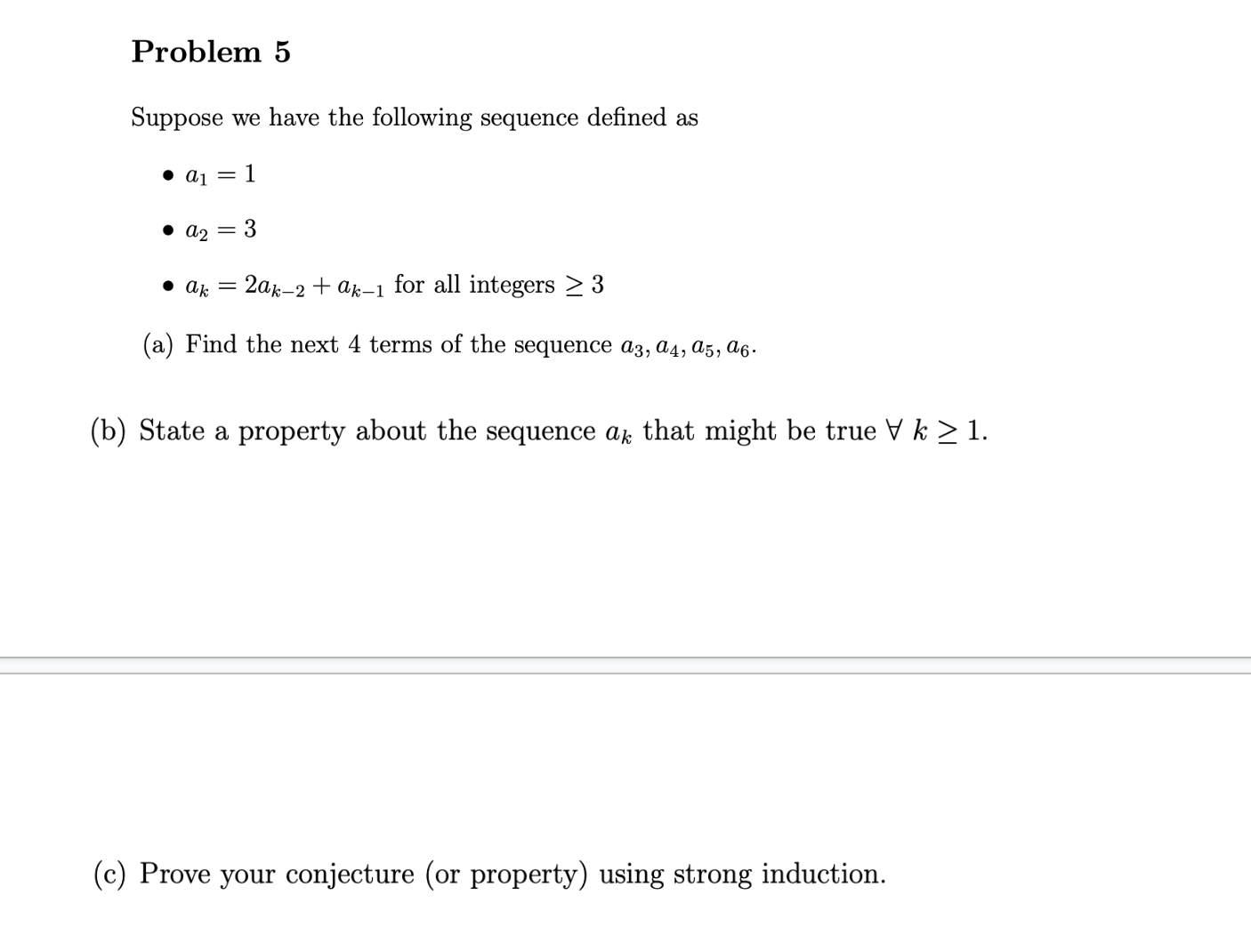 Solved Suppose We Have The Following Sequence Defined As - | Chegg.com