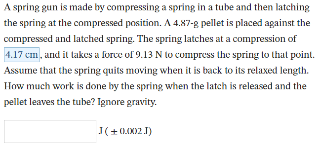 Solved A spring gun is made by compressing a spring in a | Chegg.com