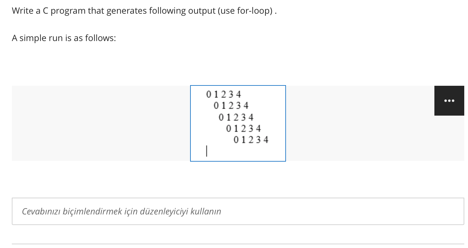 Solved Write A C Program That Generates Following Output 2584