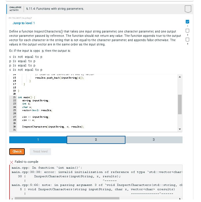 Solved 6.11.4: Functions with string parameters. CODE C++ | Chegg.com