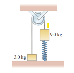 Solved The 9.0-kg mass in (Figure 1) is held just barely in | Chegg.com