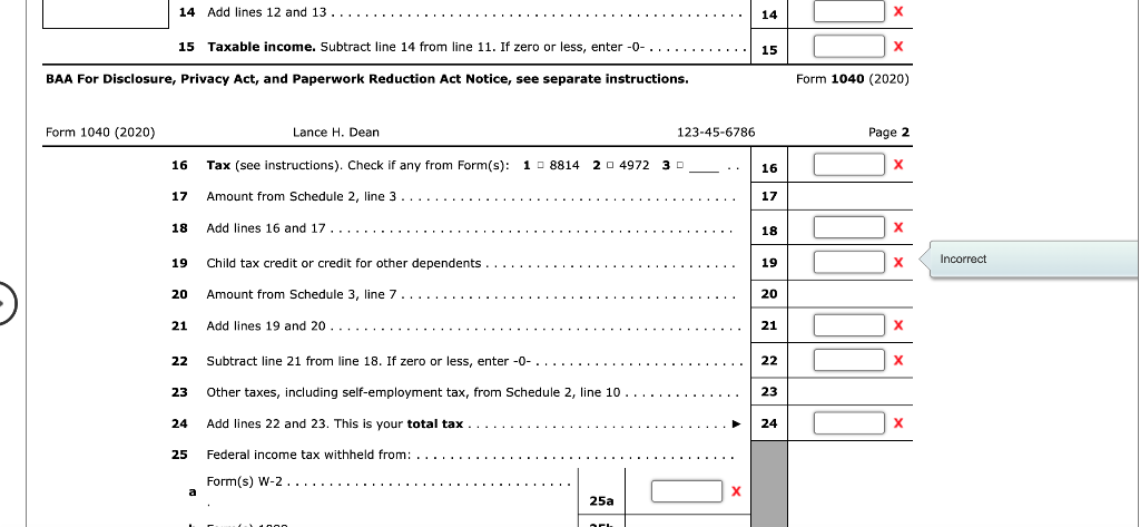 Solved Note: This Problem Is For The 2020 Tax Year. Lance H. | Chegg.com