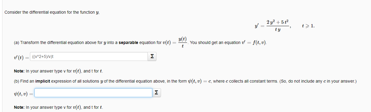 Solved Consider the differential equation for the function | Chegg.com