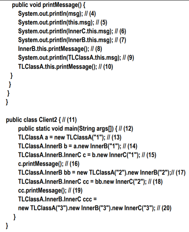Solved = || Filename: Client2.java class TLClassA { II (1) | Chegg.com