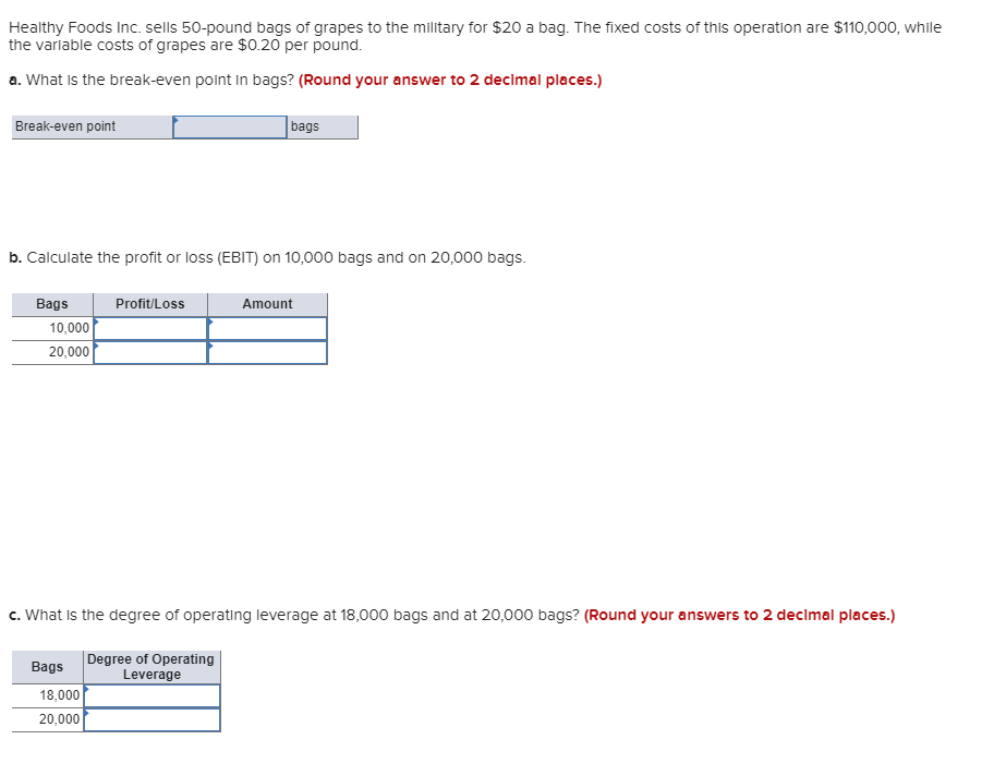 Healthy Foods Inc Sells 50 Pound Bags 30+ Pages Answer [6mb] - Updated 2021 