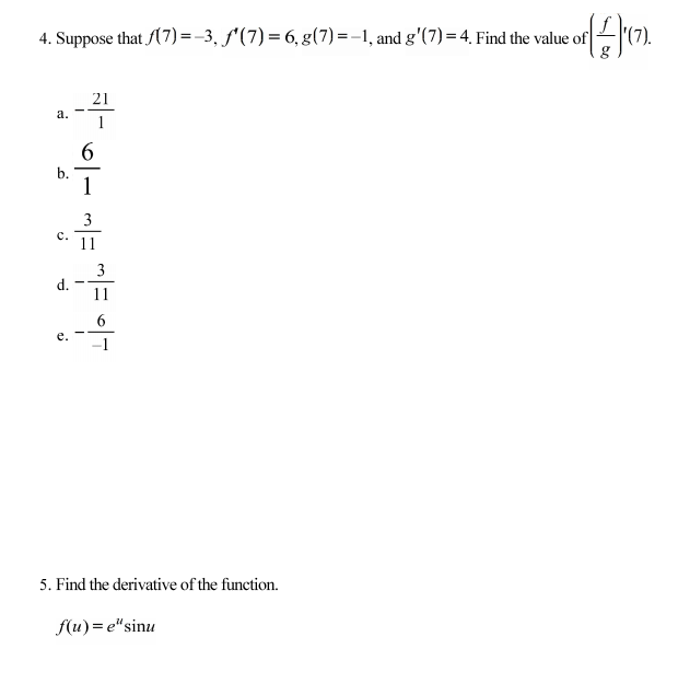 Solved 4 Suppose That F 7 3 F 7 6 8 7 1 And Chegg Com