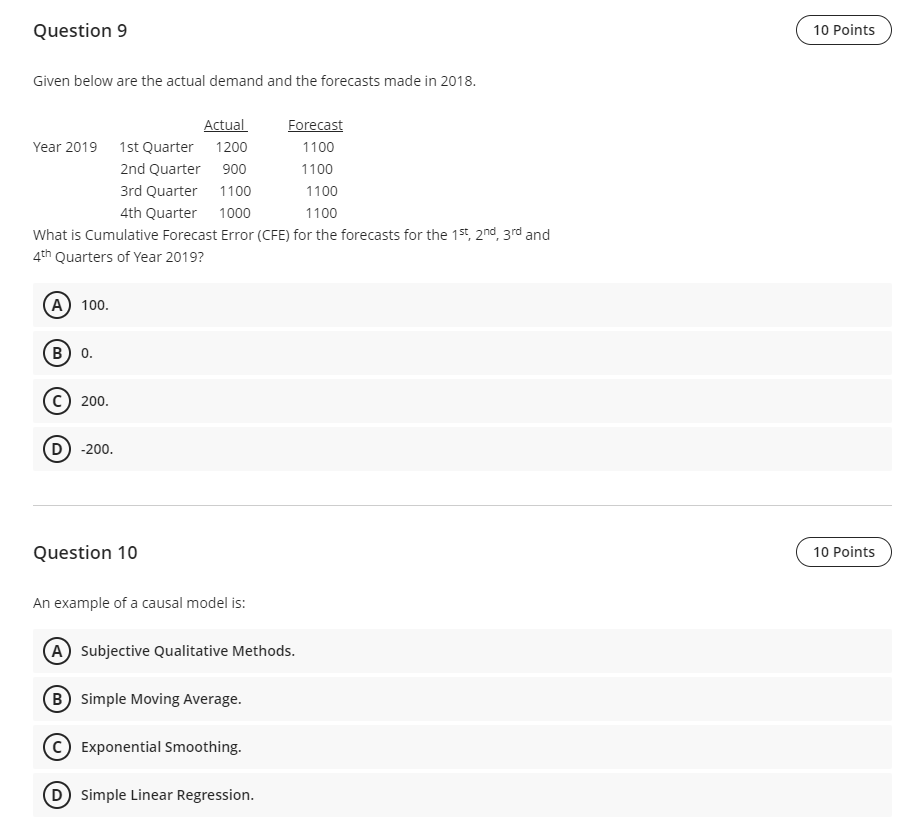Solved Exam Content Question 1 10 Points Which one is a | Chegg.com