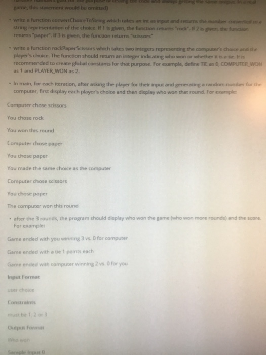 Solved Problem Write a program that lets the user play the | Chegg.com