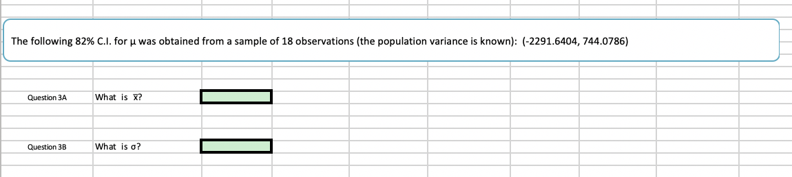Solved The following 82% C.I. for u was obtained from a | Chegg.com