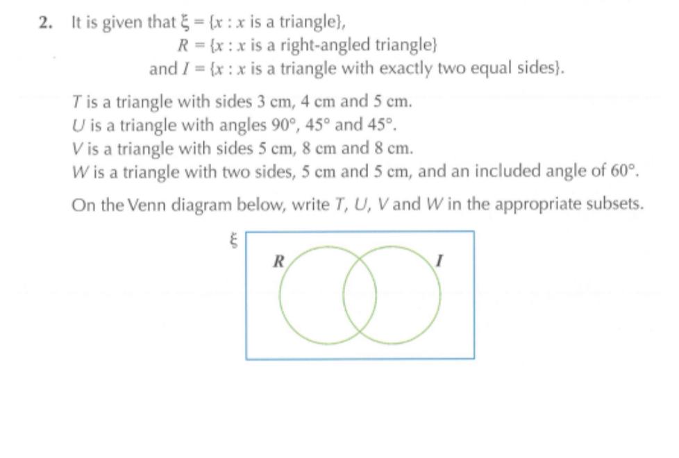 Solved 2. It is given that ξ={x:x is a triangle }, R={x:x is | Chegg.com