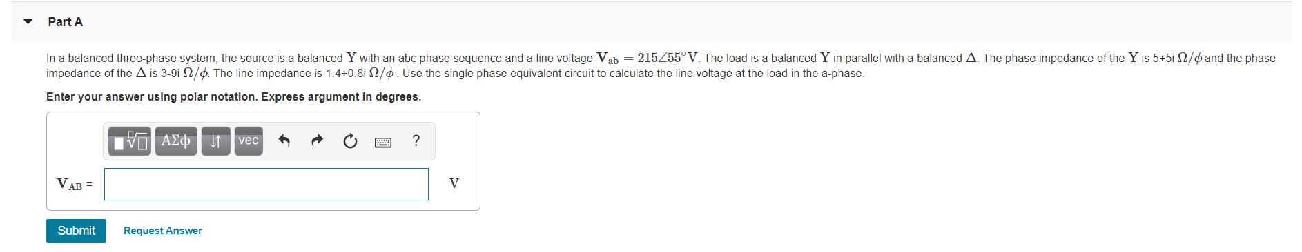 Solved In A Balanced Three-phase System, The Source Is | Chegg.com