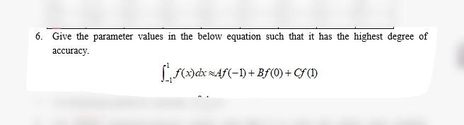 Solved 5. Give the parameter values in the below equation | Chegg.com