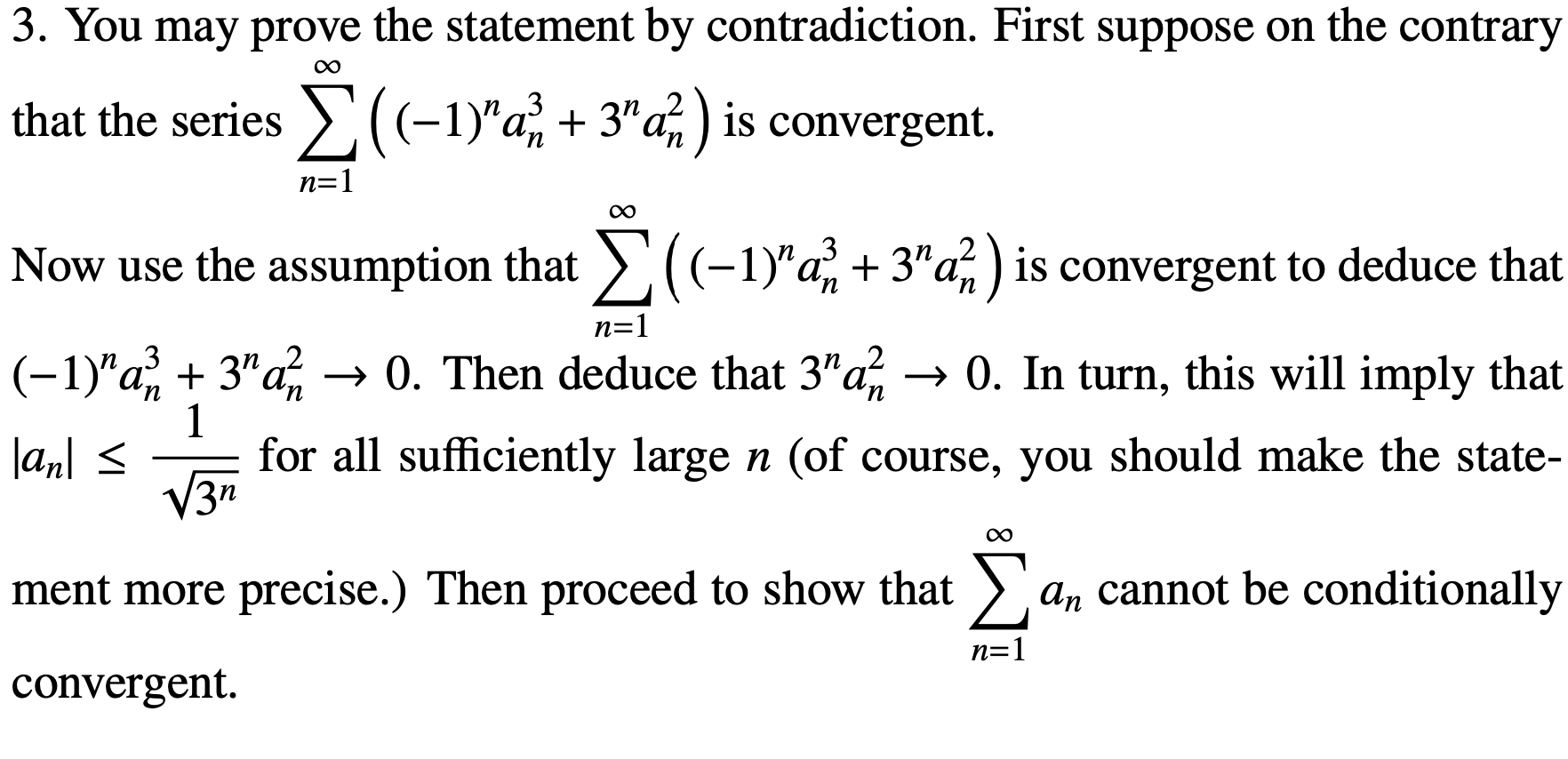 Solved Please help to solve this mathematical analysis | Chegg.com