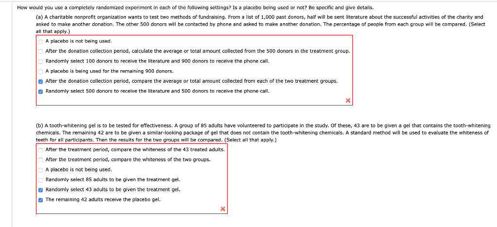 Solved How would you use a completely randomized experiment | Chegg.com