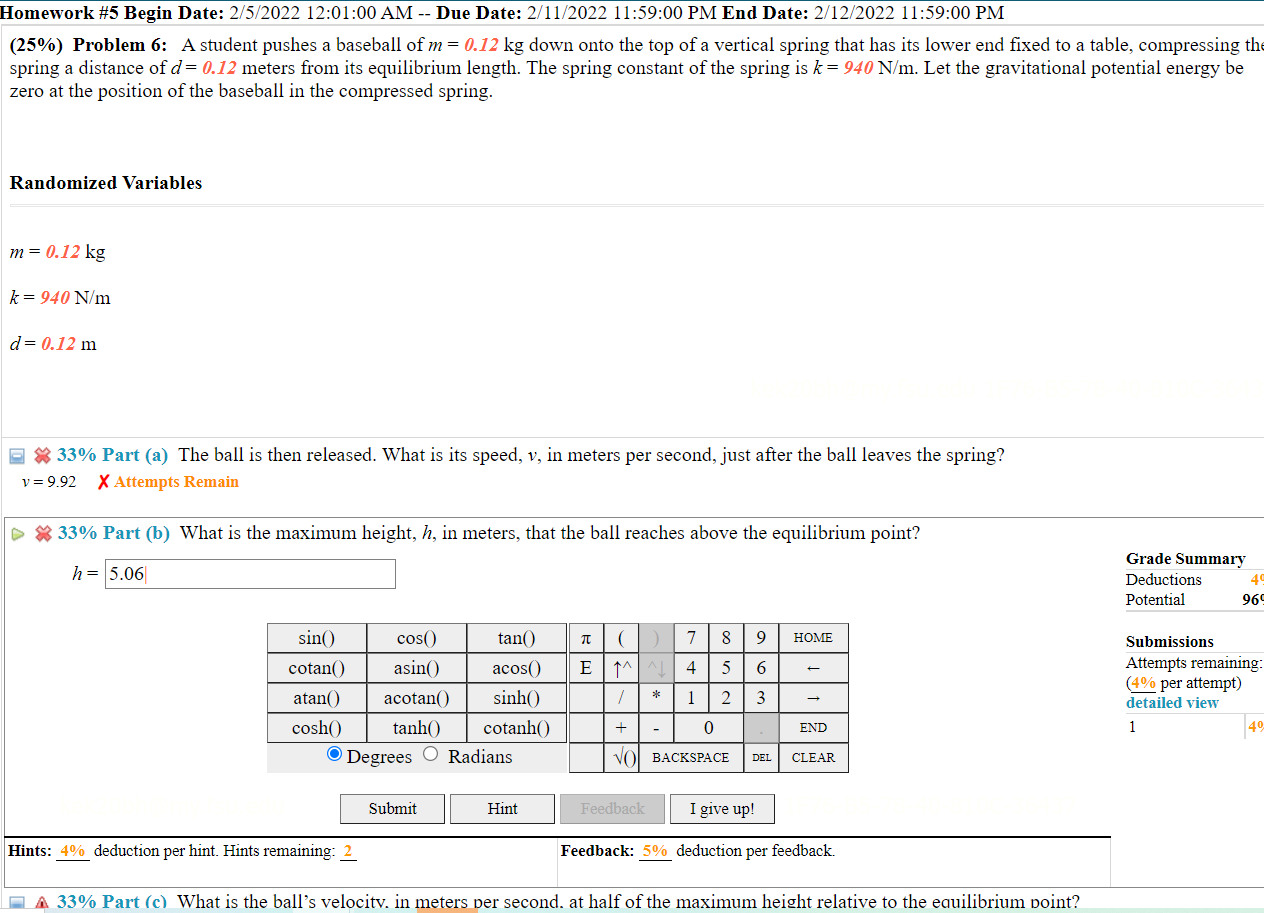 Solved Homework #5 Begin Date: 2/5/2022 12:01:00 AM -- Due | Chegg.com