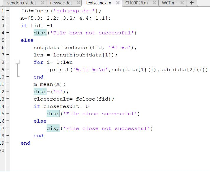 Modify the script textscanex to calculate the average | Chegg.com