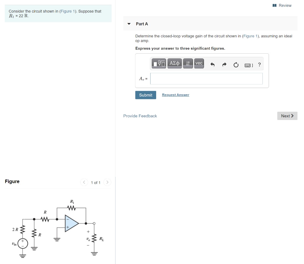 Solved A Review Consider the circuit shown in (Figure 1). | Chegg.com