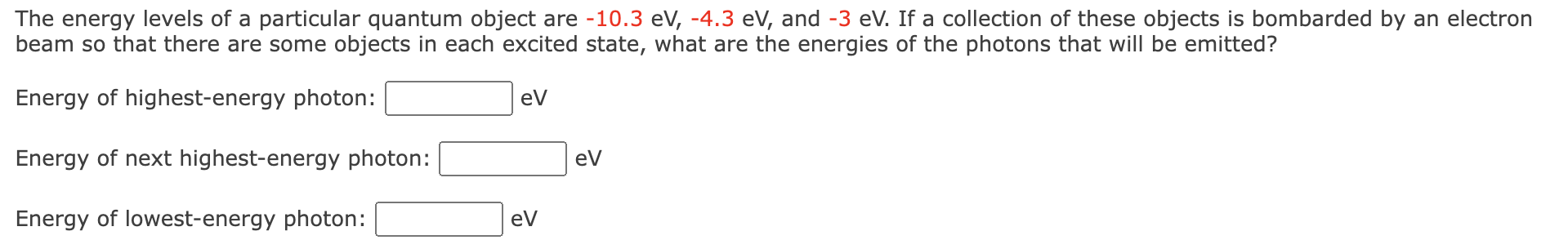 Solved The energy levels of a particular quantum object are | Chegg.com