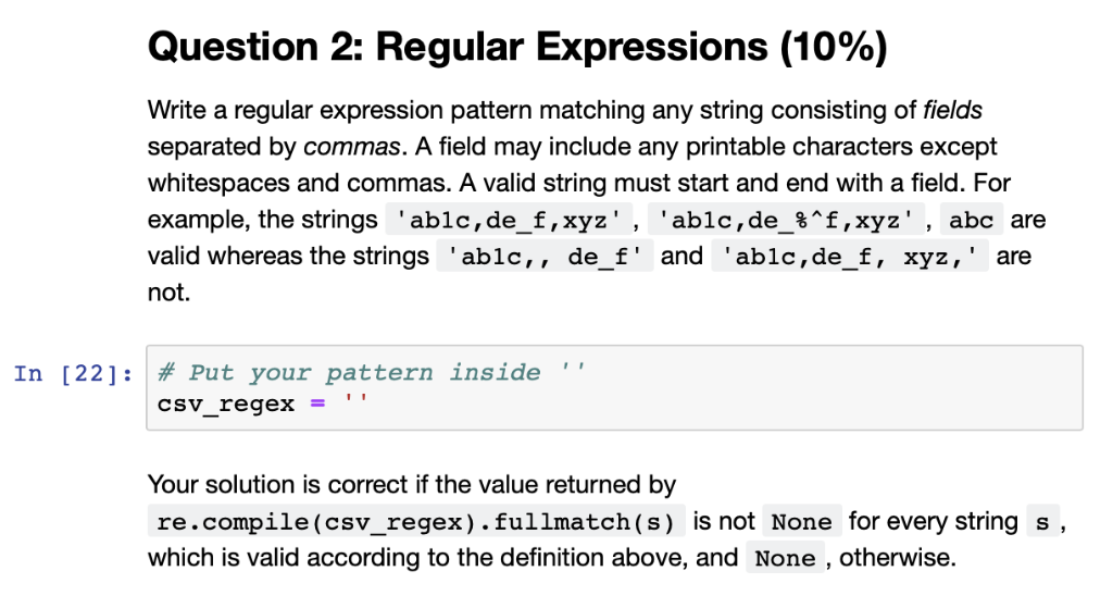 Solved Question 2: Regular Expressions (10%) Write A Regular | Chegg.com