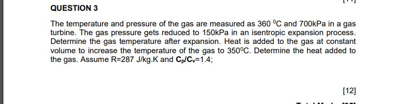 Solved The Temperature And Pressure Of The Gas Are Measured | Chegg.com