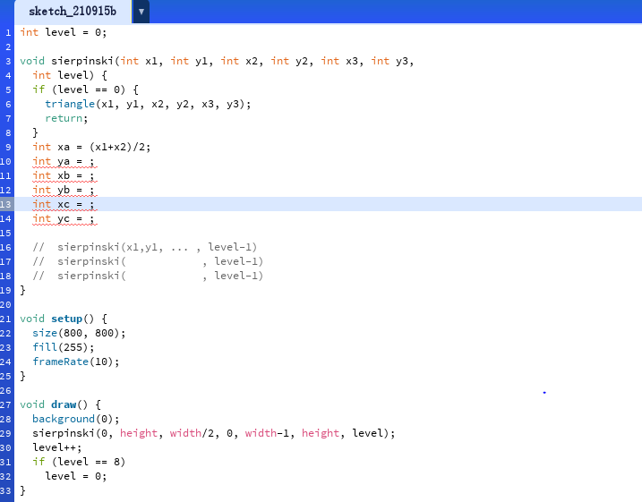 Solved draw the Sierpinski triangle with basic code | Chegg.com
