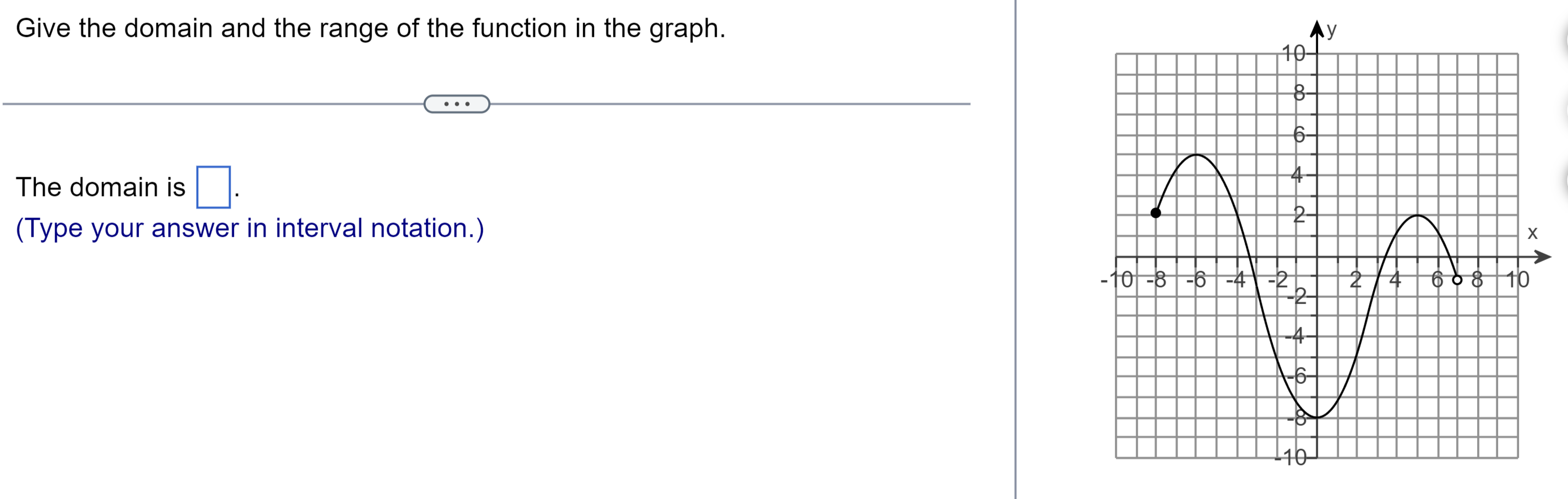 Solved Give the domain and the range of the function in the | Chegg.com