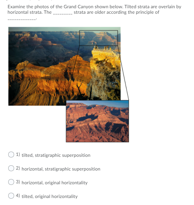 Solved Examine the photos of the Grand Canyon shown below. | Chegg.com