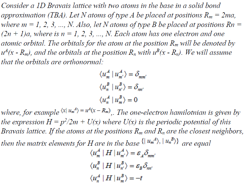 = POP Consider a ID Bravais lattice with two atoms in | Chegg.com