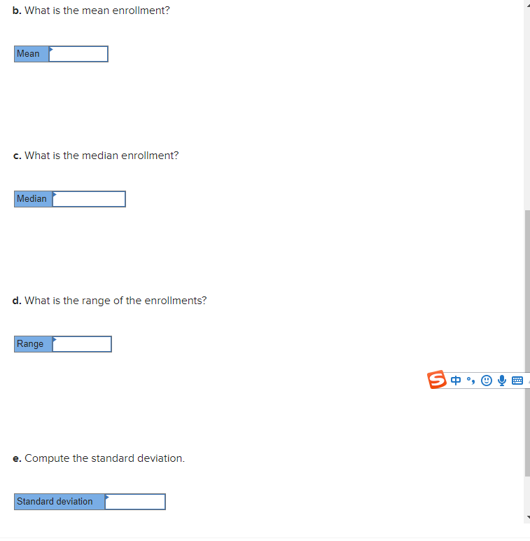 Solved The Enrollments Of The 13 Public Universities In The | Chegg.com