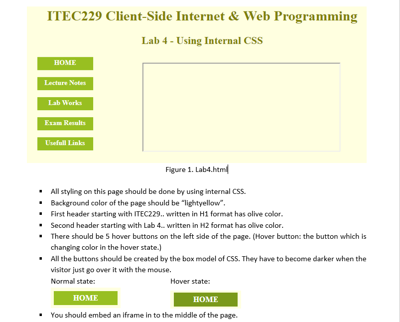 Solved ITEC229 Client-Side Internet & Web Programming Lab 4 | Chegg.com
