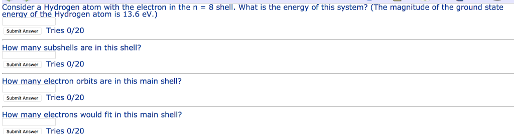 Solved Consider a Hydrogen atom with the electron in the n = | Chegg.com
