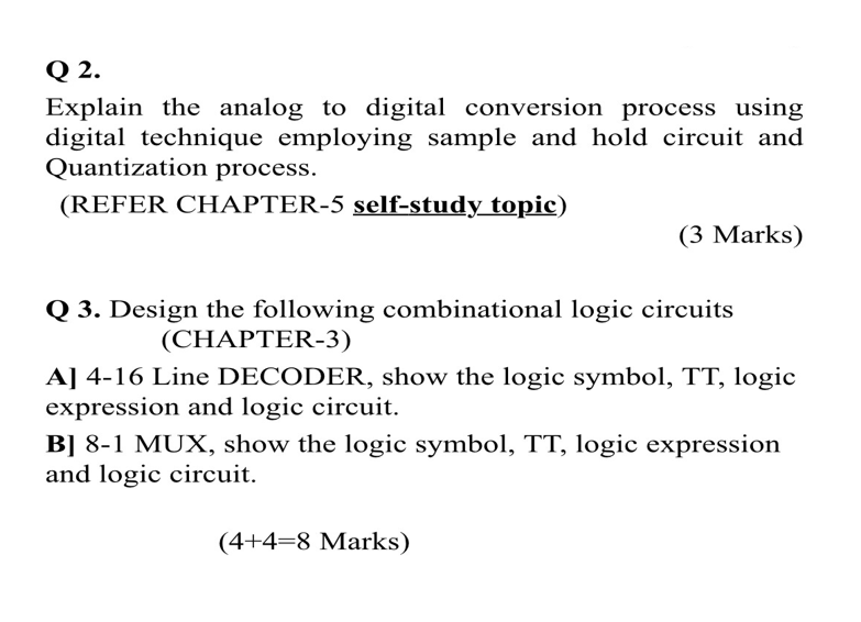 Solved Q 2. Explain the analog to digital conversion process