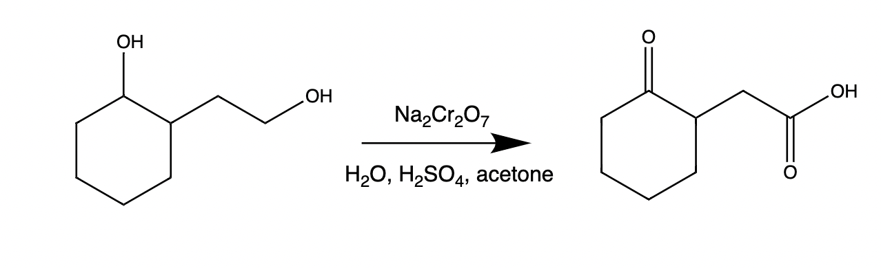 Solved ОН OH Na2Cr2O7 H2O, H2SO4, acetone OH | Chegg.com