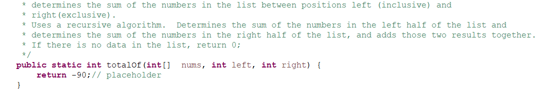 Solved ⋆ determines the sum of the numbers in the list | Chegg.com
