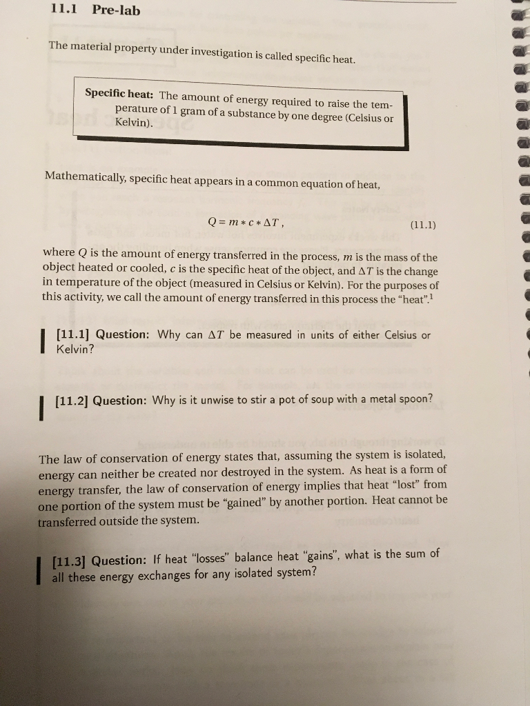 Solved 11.1 Pre-lab The material property under | Chegg.com