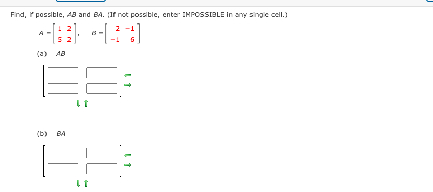 Solved Find, If Possible, A+B, A- B, 2A, 2A - B, And B+ A. | Chegg.com