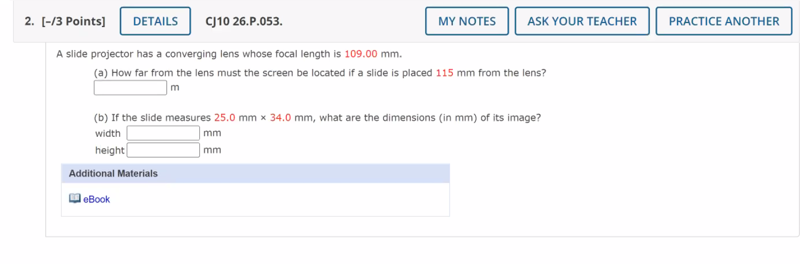 Solved slide projector has a converging lens whose focal