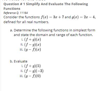 Solved Question # 1 Simplify And Evaluate the following | Chegg.com