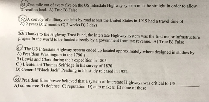 Solved L One mile out of every five on the US Interstate | Chegg.com