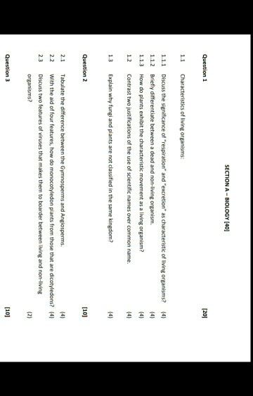 1.1 Characteristics of Living Organisms