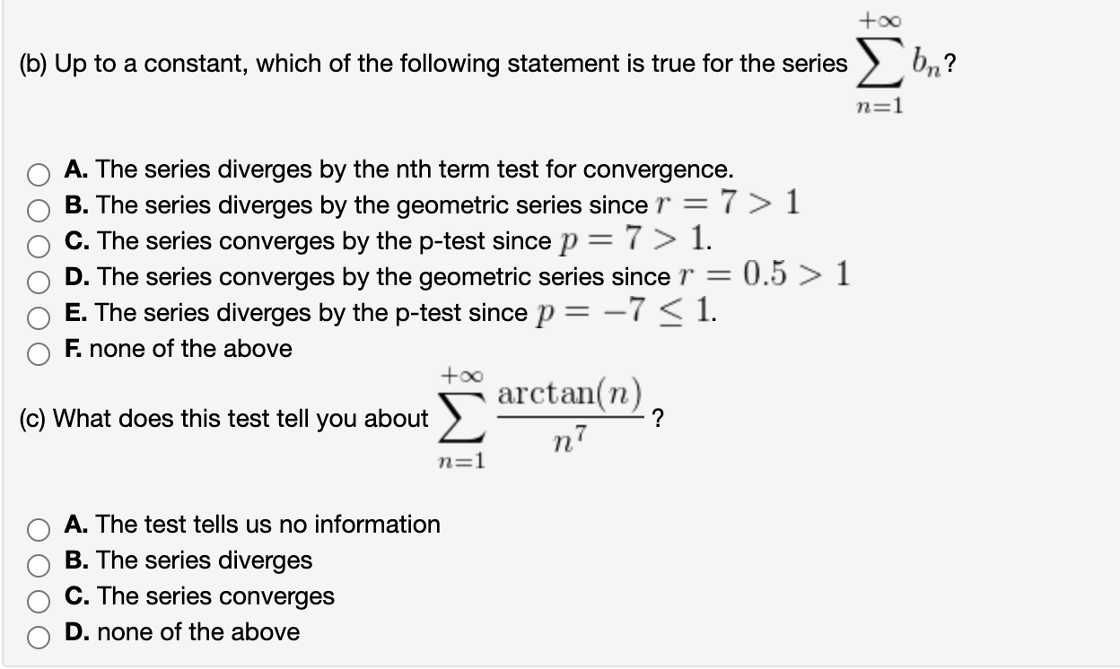 Solved 5 Pts Consider The Series Arctann Σ N7 N1 A 3864