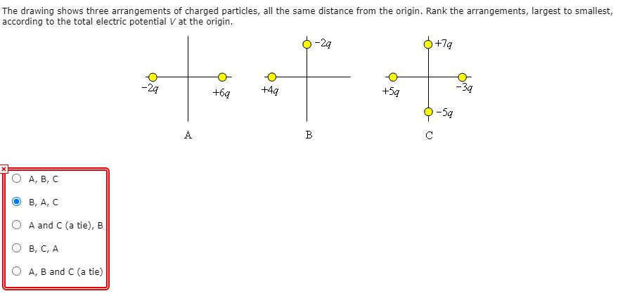 Solved The drawing shows three arrangements of charged | Chegg.com