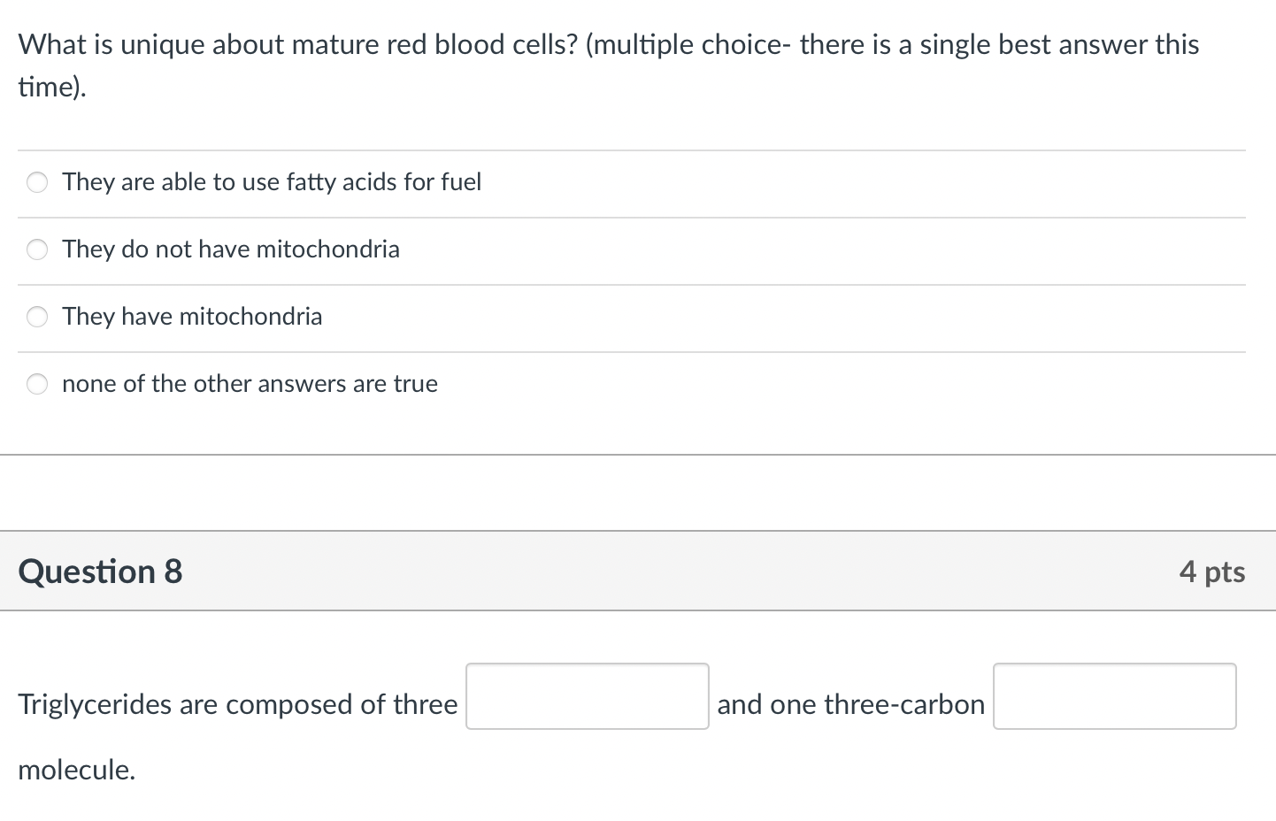 Solved What is unique about mature red blood cells? | Chegg.com