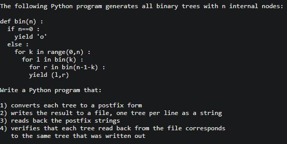 Solved The Following Python Program Generates All Binary Chegg Com