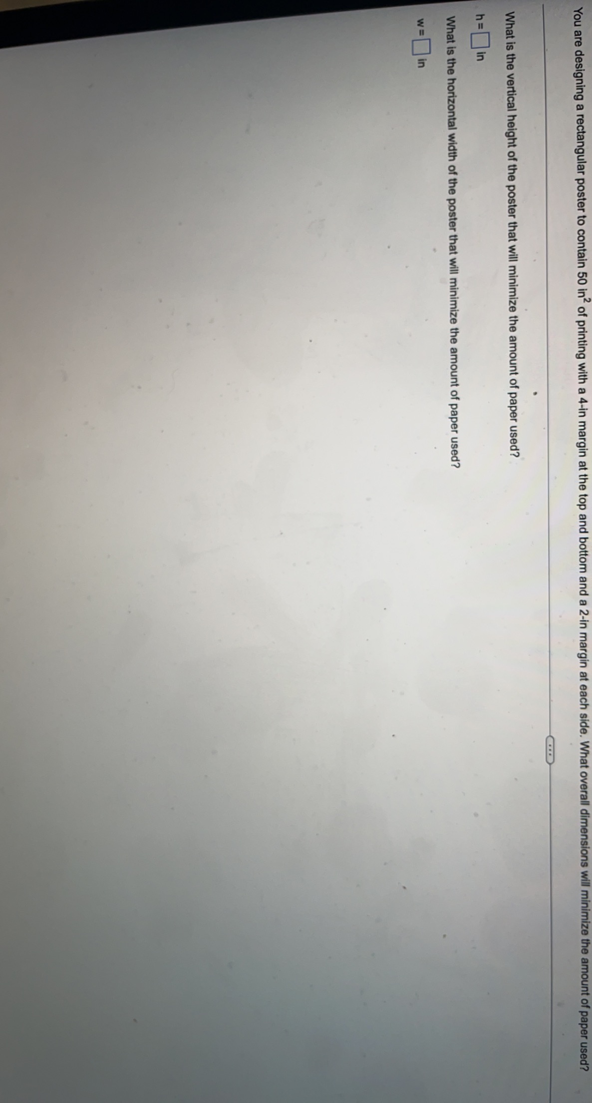 Solved You are designing a rectangular poster to contain 50