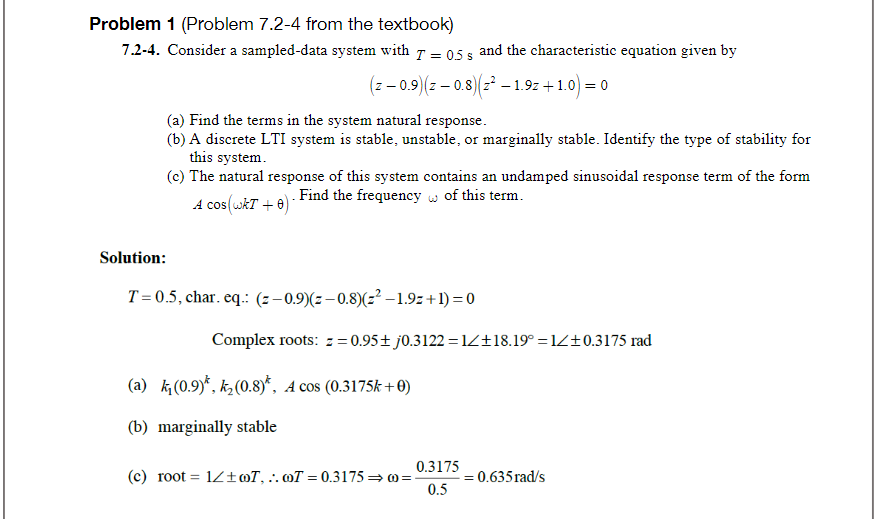 Solved = Problem 1 (Problem 7.2-4 from the textbook) 7.2-4. | Chegg.com