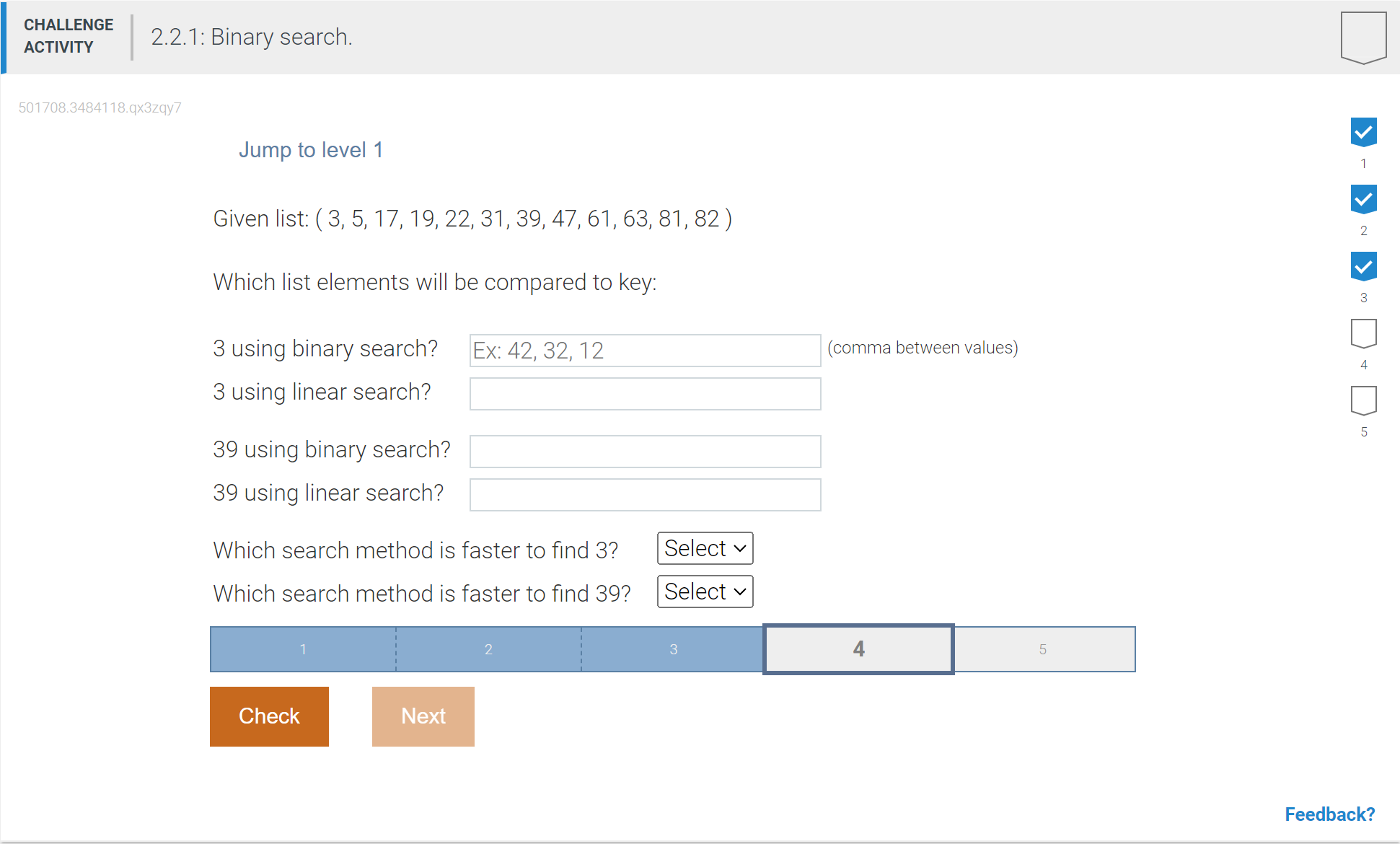 Solved CHALLENGE ACTIVITY 2.2.1: Binary Search. | Chegg.com