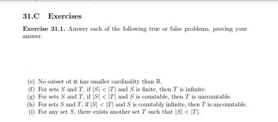 Solved 31.C Exercises Exercise 31.1. Answer Each Of The | Chegg.com